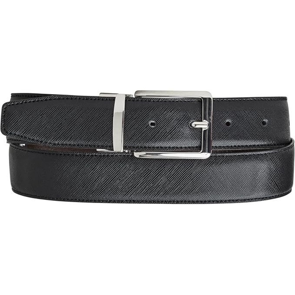 Bruno Magli Dante Reversible Leather Belt Men's Black/Dark Brown New w/ Tags!